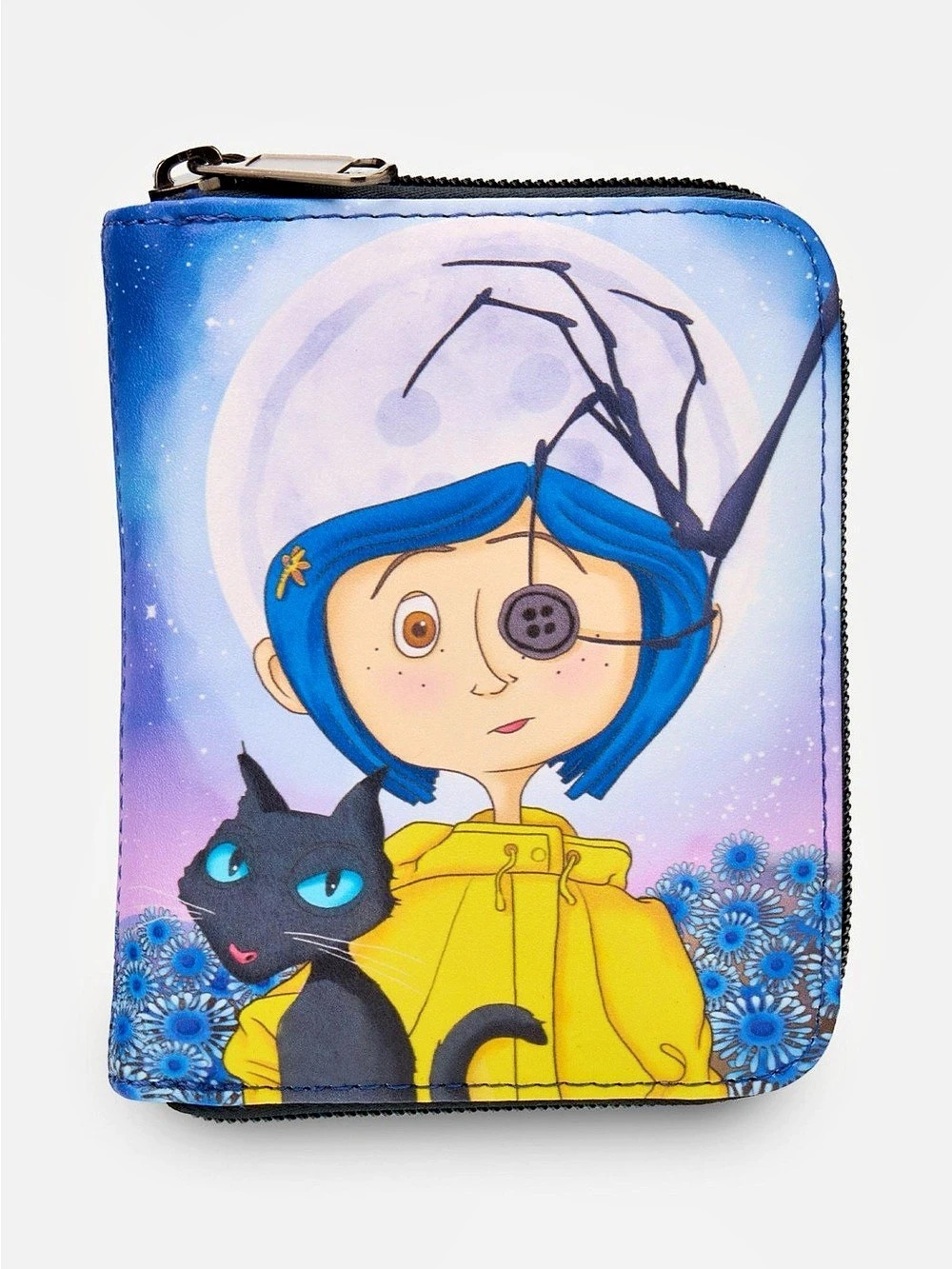 Loungefly Coraline House Zip Around Wallet Blue & Yellow